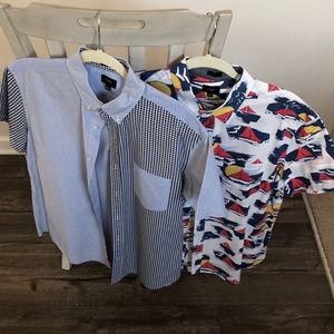 Jcrew- short sleeve button up lot- like new-Large